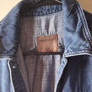True Religion Blue Denim JumpSuit